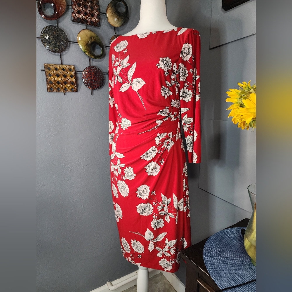 Ralph Lauren Lauren By Ralph Lauren Women's Floral-Print Sheath Dress.Sizes 8